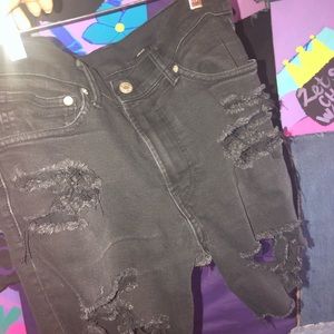 Mens distressed shorts